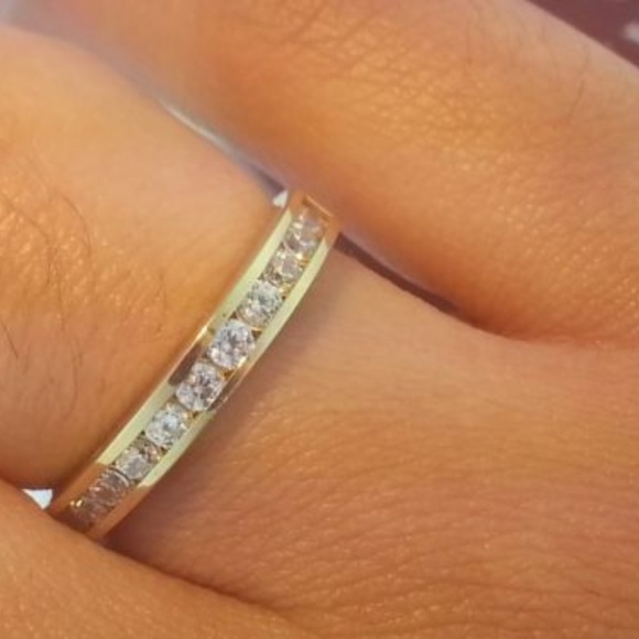 14k Solid Yellow Gold Wedding Band Classic Ring 3mm - Picture 5 of 16
